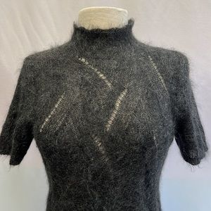 Daniel & Mayer Short Sleeve Mohair/Wool Blend Sweater Size Medium